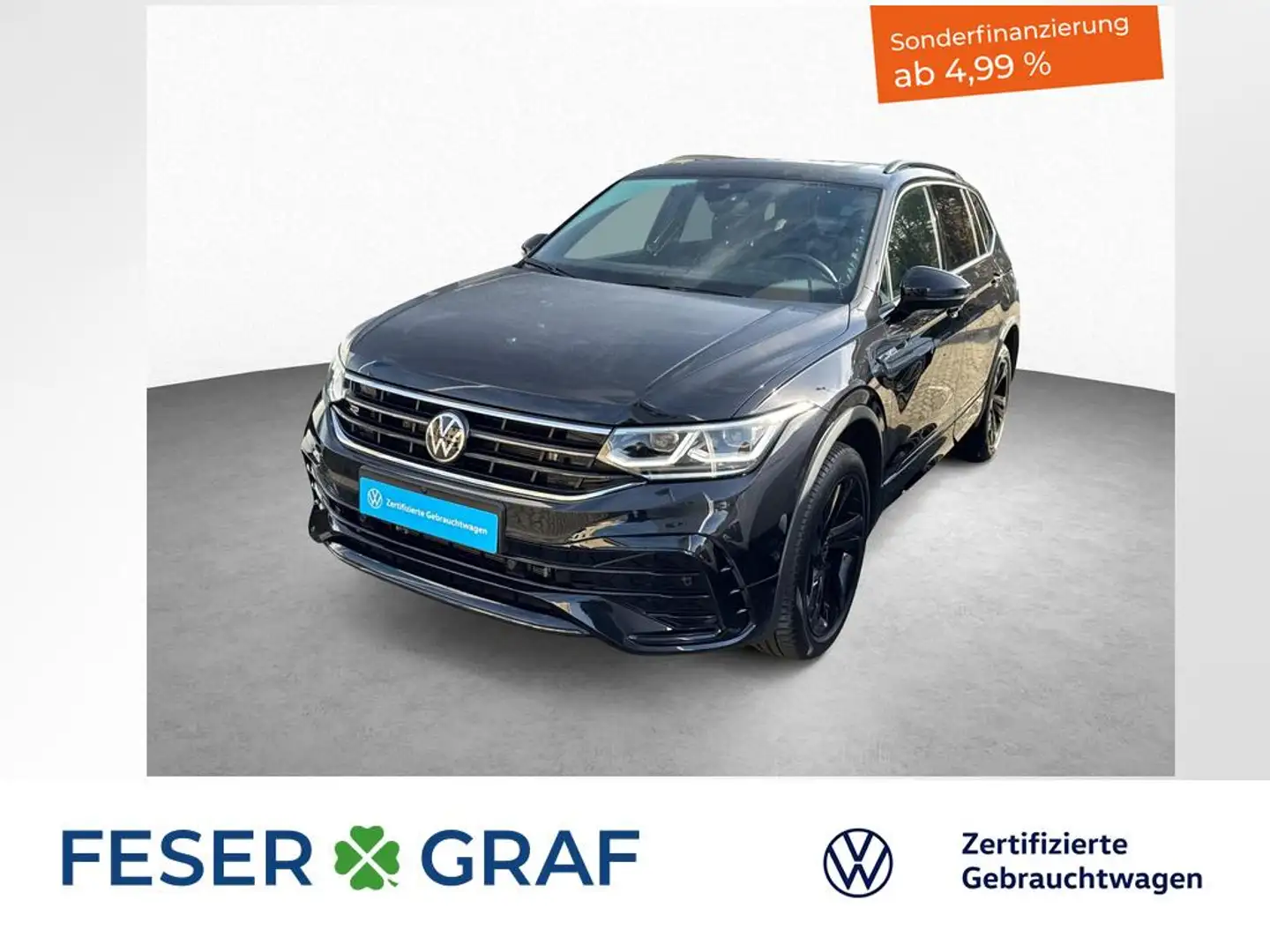 Volkswagen Tiguan Allspace 4MOTION R-Line 2.0 TDI 7-DSG KAMERA PANO KESSY Schwarz - 1