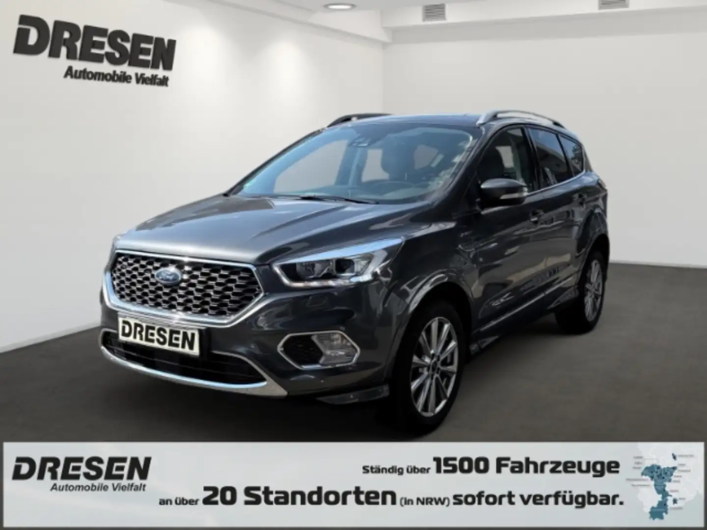 Ford Kuga Vignale 4x4 Automatik Allwetter Navi Leder Memory Grau - 1