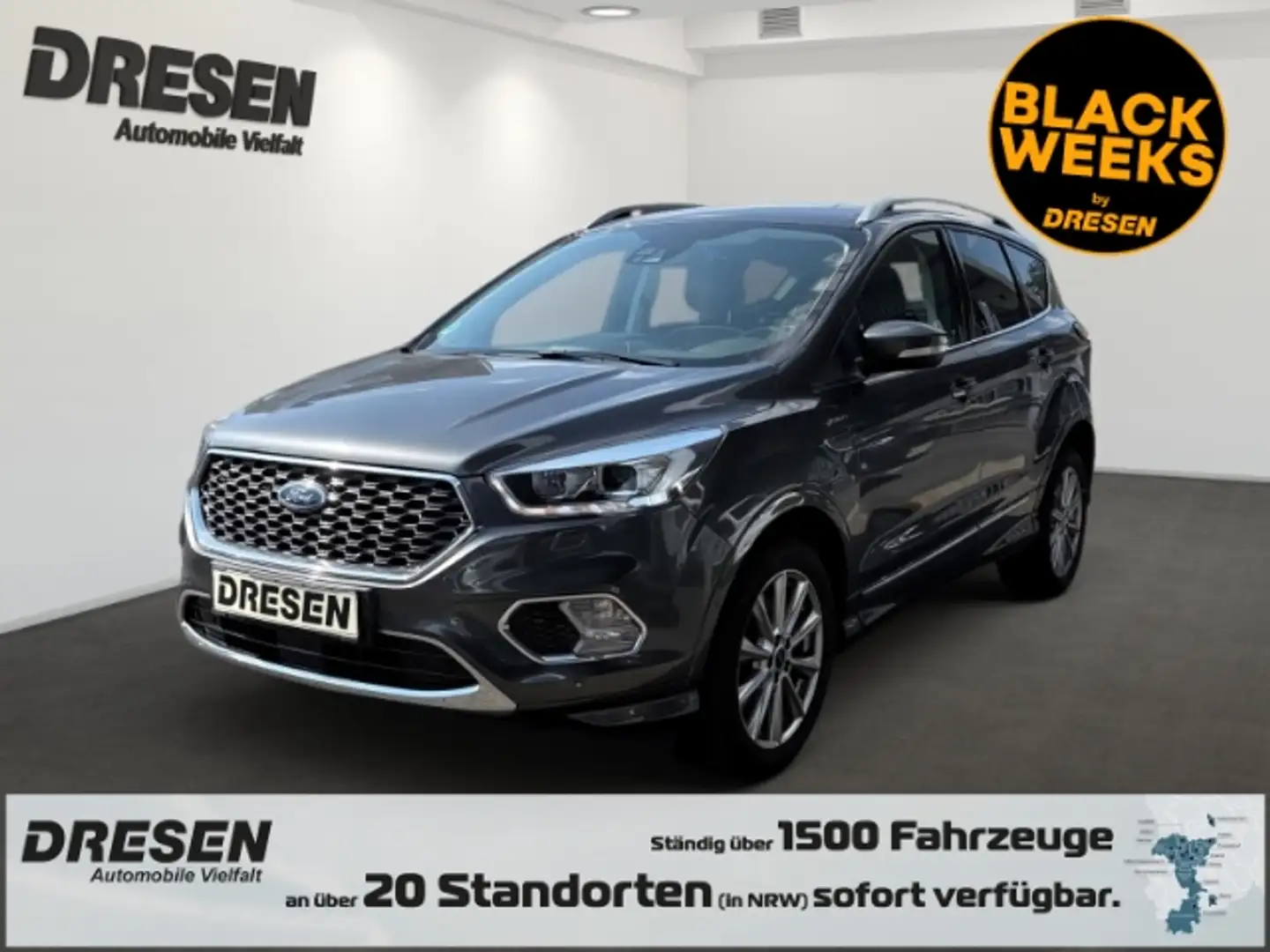 Ford Kuga Vignale 4x4 Automatik Allwetter Navi Leder Memory Grau - 1