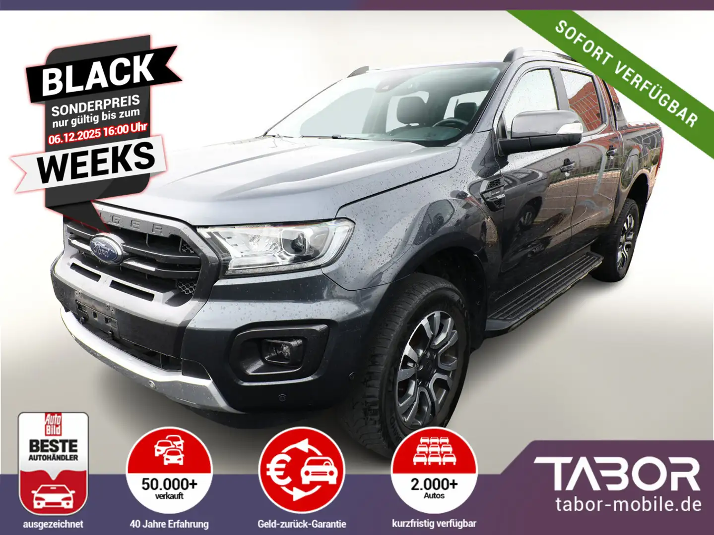 Ford Ranger 213 4x4 Wildtrak DK Rollo ParkA AHK ACC Grau - 1