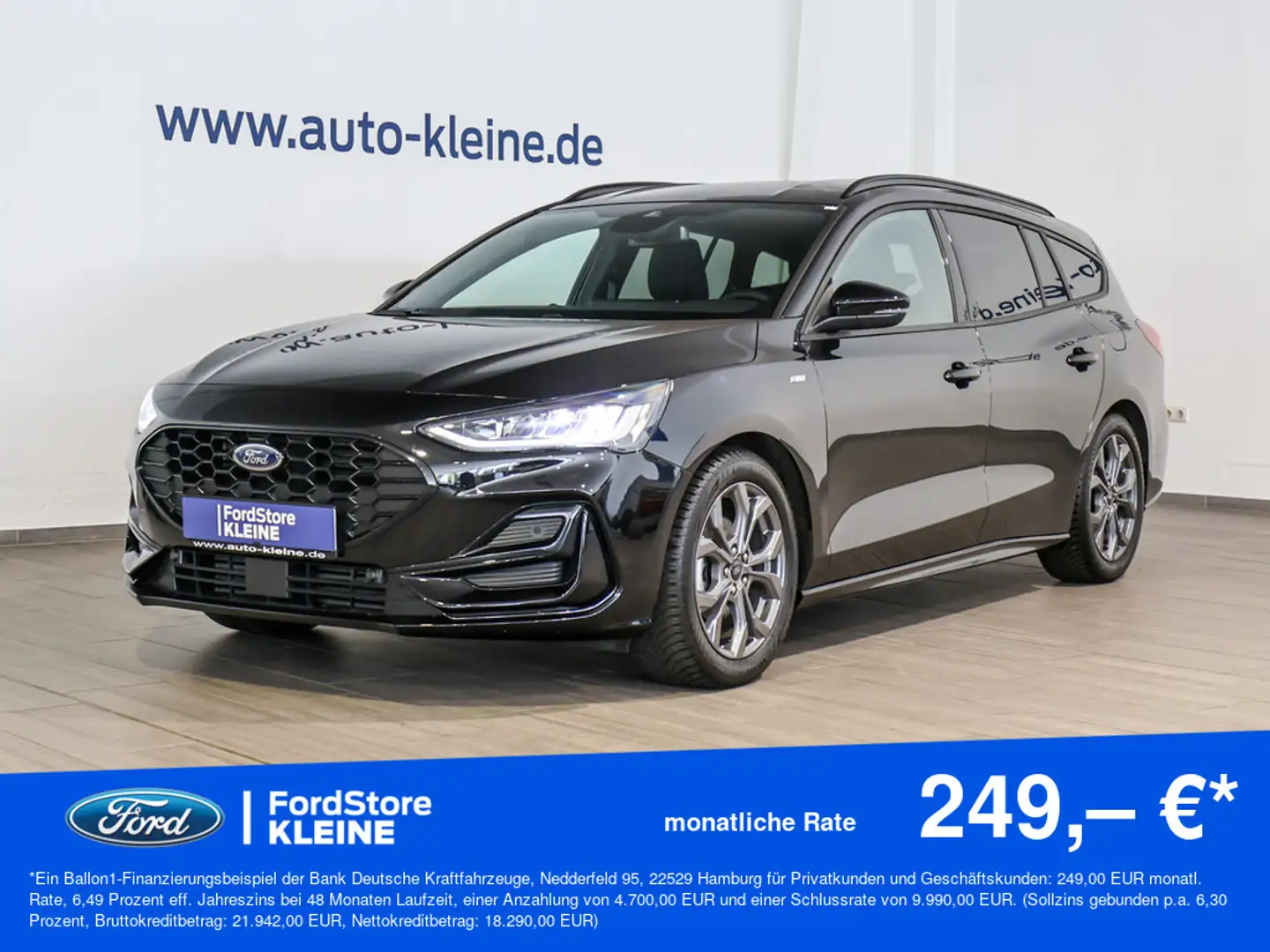 Ford Focus ST-Line 1.0l EcoB. MildHybrid +BLIS+GJR Negro - 1