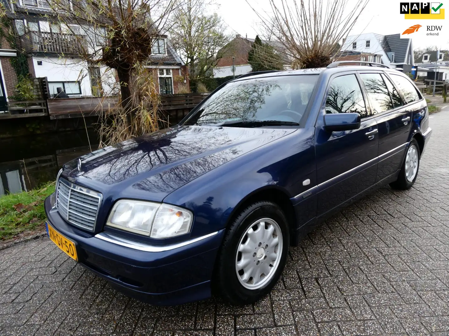 Mercedes-Benz C 200 Combi Sport 136pk 1e eigenaar 128.000km. Trekhaak Blauw - 1
