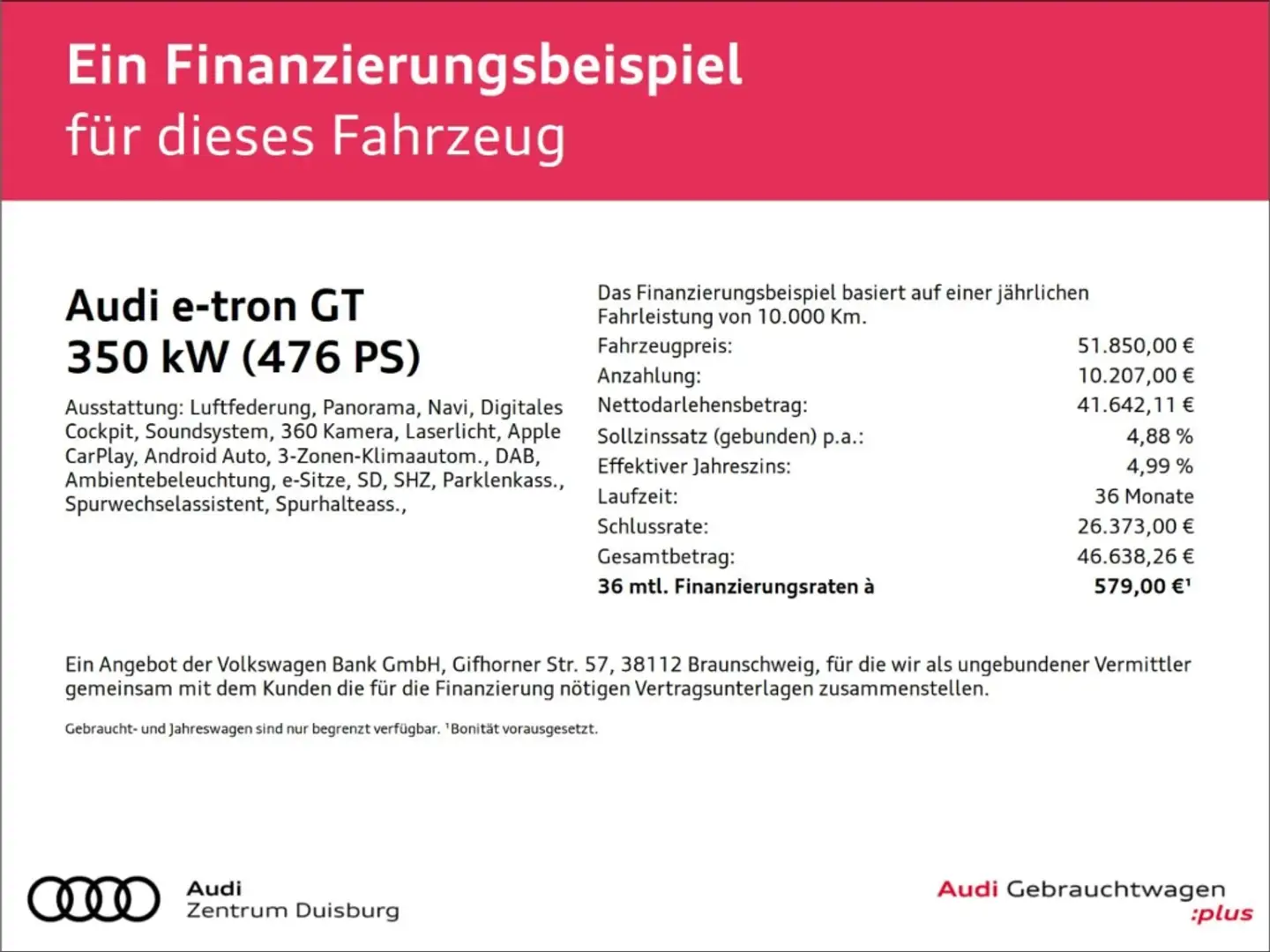 Audi e-tron GT Quattro  B&O Matrix-LED Plus Negru - 2