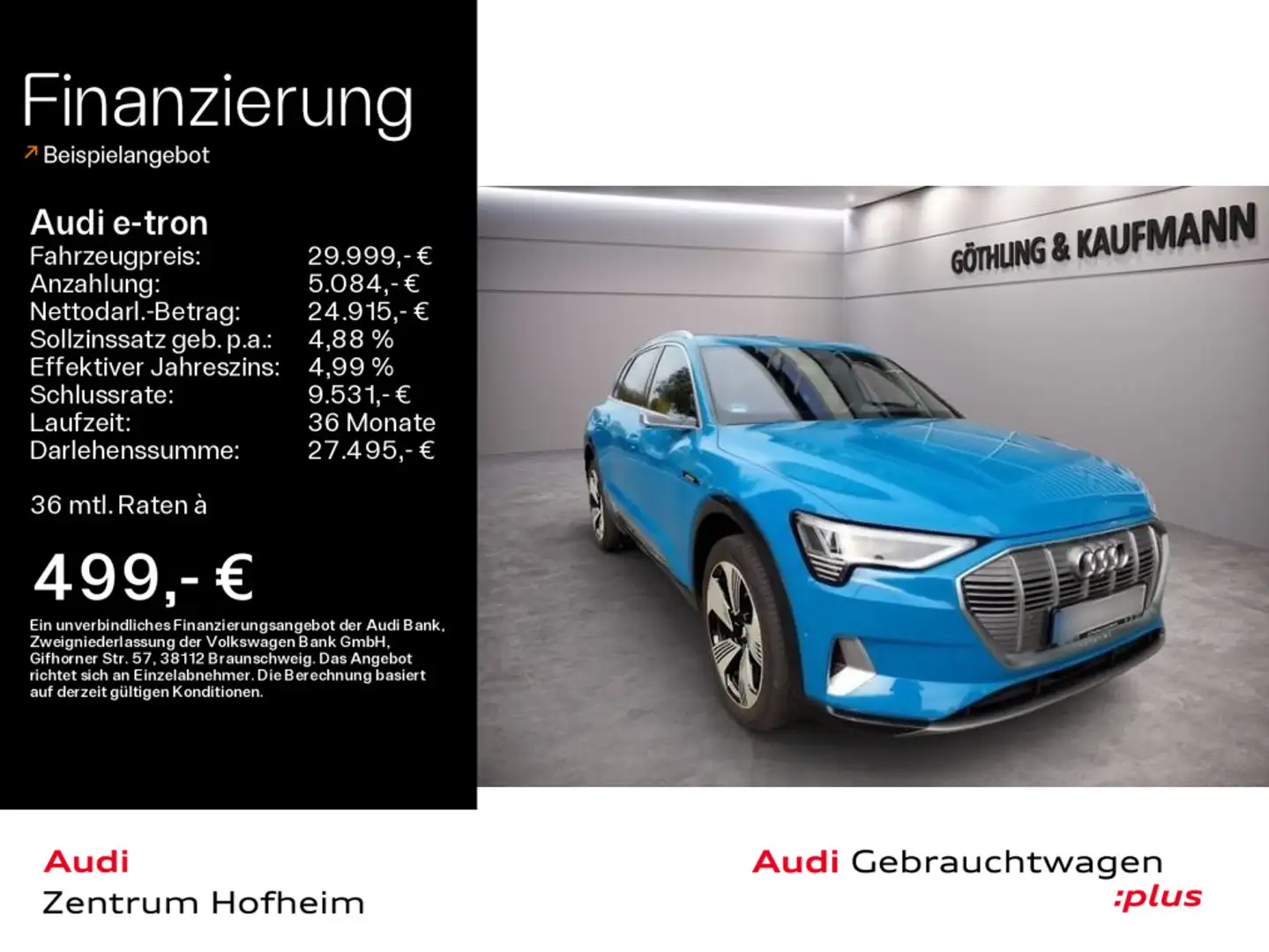 Audi e-tron 55 qu Advanced*B&O*Pano*Matrix*Virtual*Na Albastru - 1