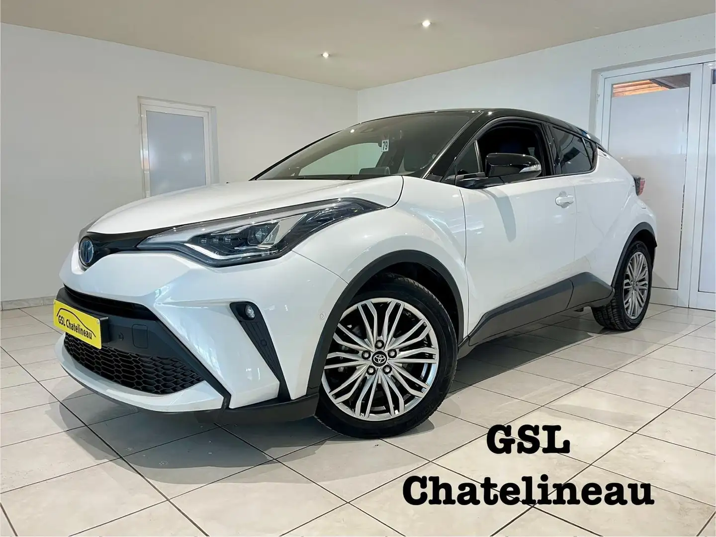 Toyota C-HR Hybrid 1.8VVT-i 98cv Bi-tone Carplay/Navi/Clim Blanc - 1