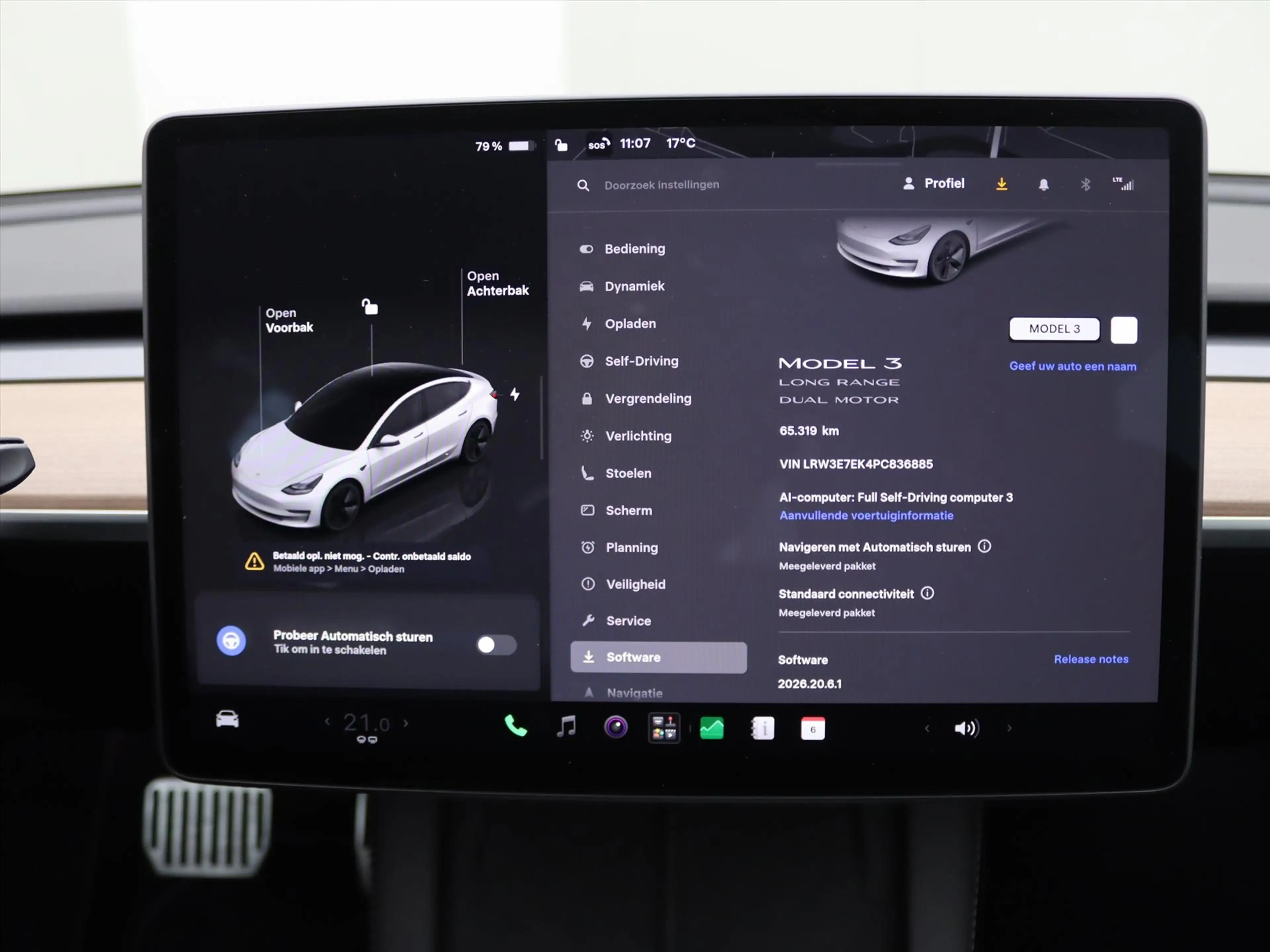 Tesla Model 3 Long-Range AWD 351pk 75 kWh UPGRADE 93% SoH [ AMD — photo 33