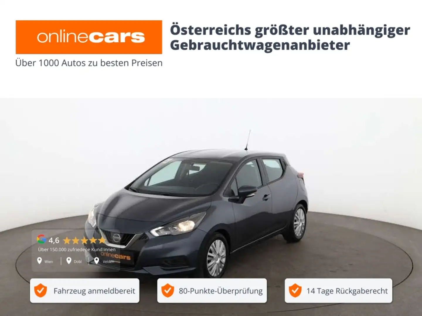 Nissan Micra 1.0 Acenta TEMPOMAT KLIMA-ANLAGE Grau - 1