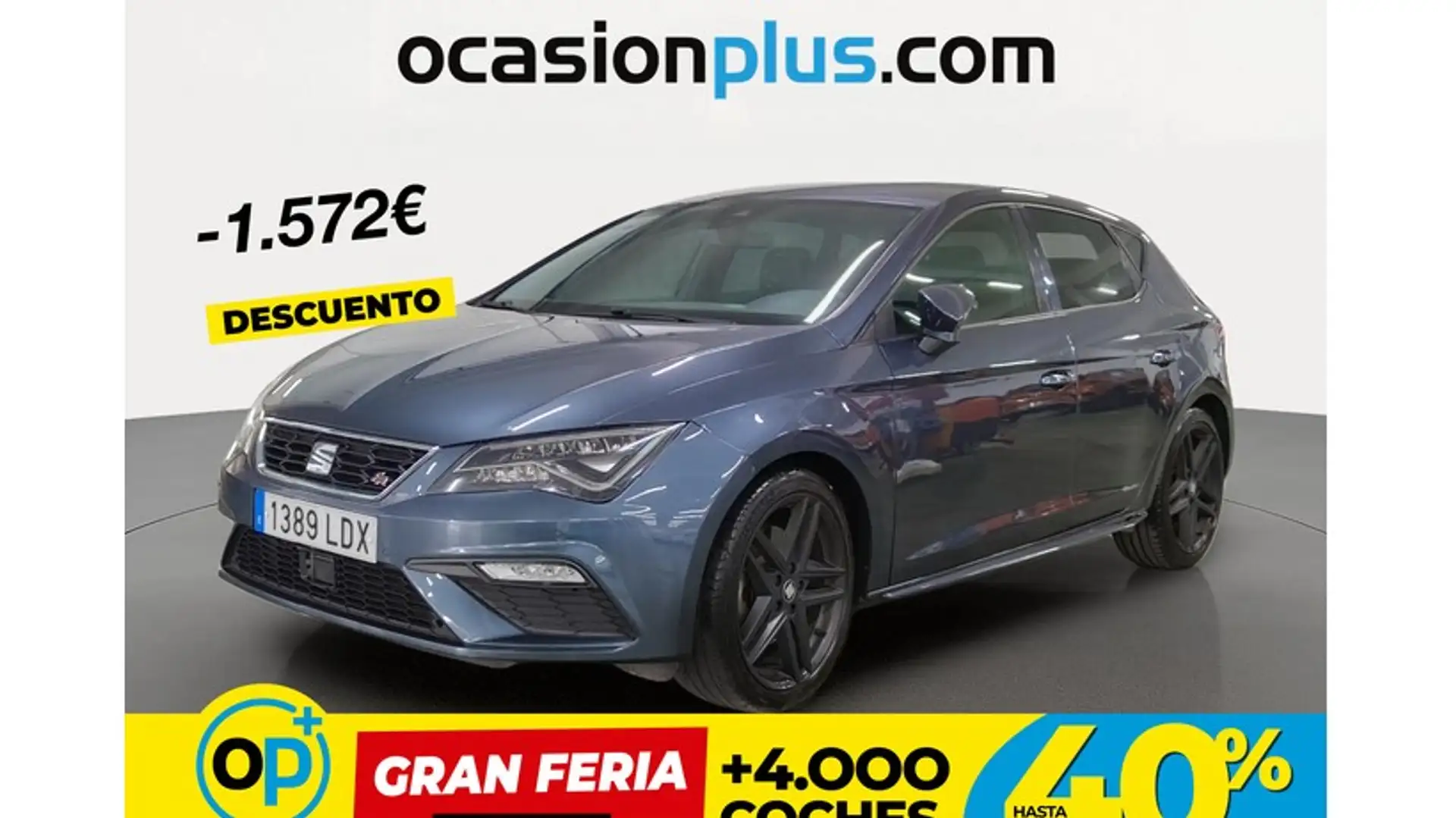 SEAT Leon 1.5 EcoTSI S&S FR Black Edition 150 Gris - 1