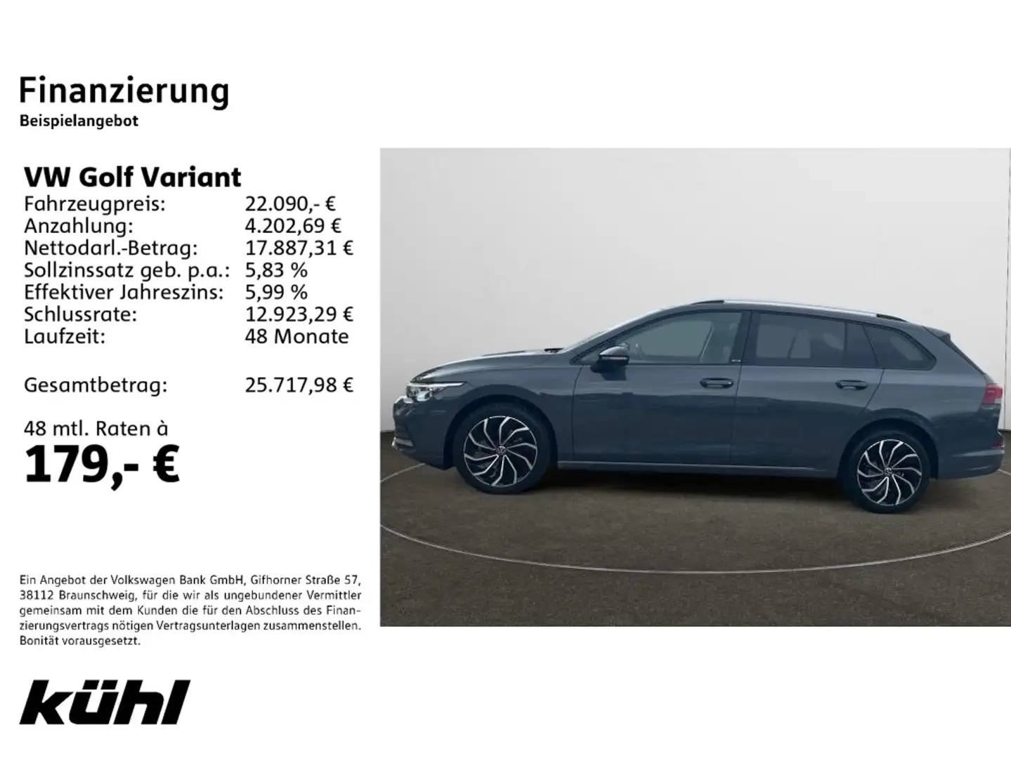 Volkswagen Golf Variant Golf VIII Variant 1.5 TSI Active Navi,LED,ACC Grau - 2