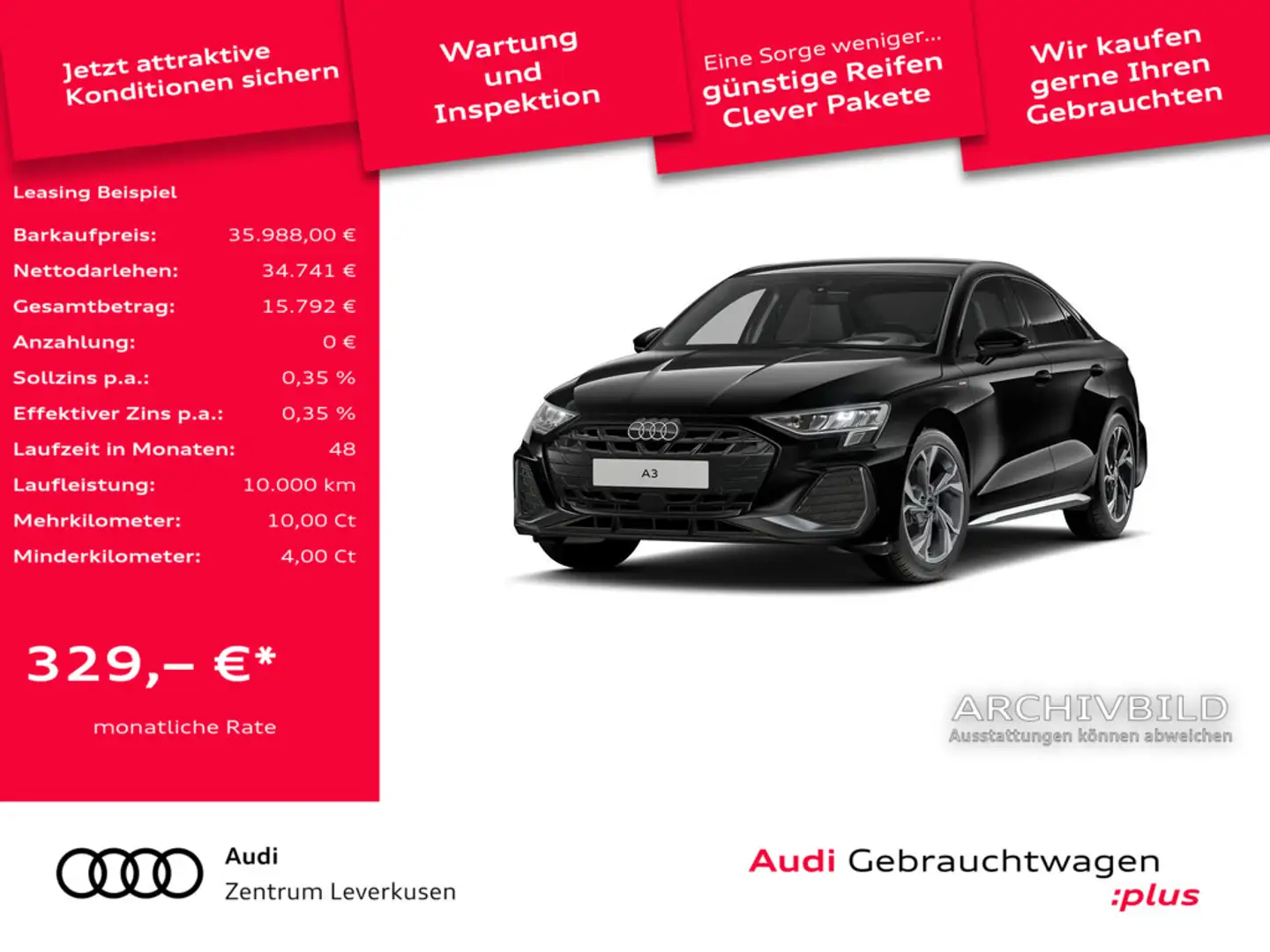 Audi A3 Limousine S line S-TRON VIRT SHZ CARPLAY LED Schwarz - 1