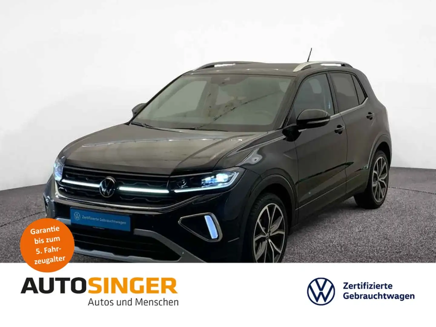 Volkswagen T-Cross Style 1.0 TSI DSG *IQ-L*AHK*ACC*NAVI*18" Negro - 1