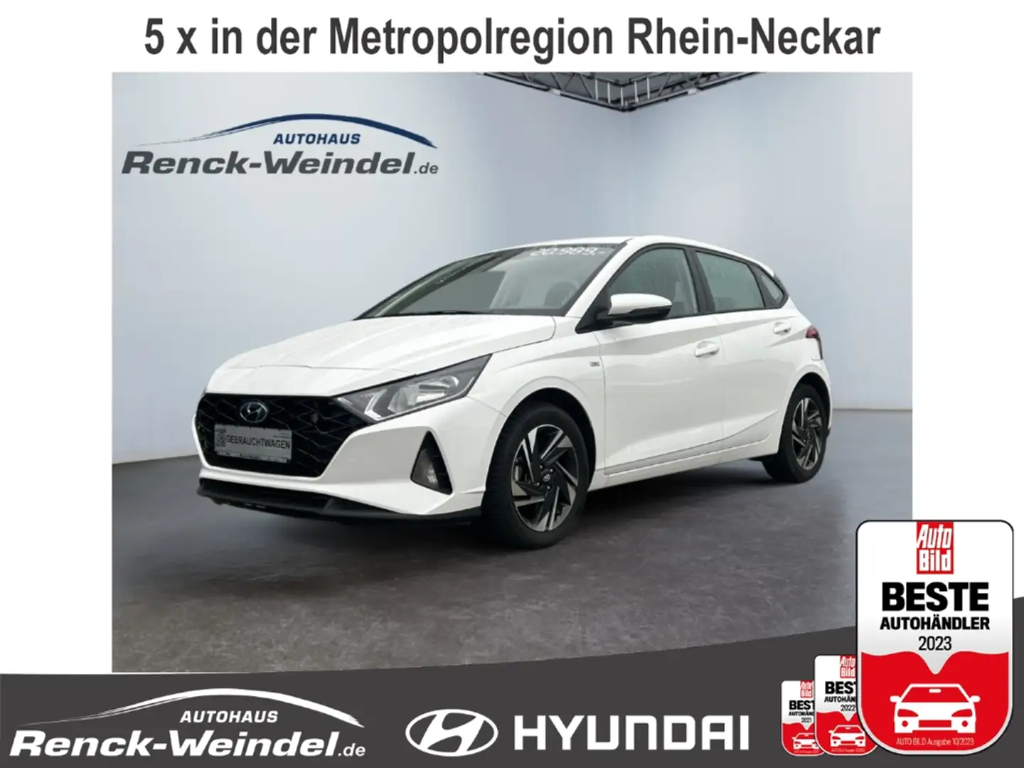 Hyundai i20 Trend 1.0 T-GDI DCT Navi Digitales Cockpit Apple C Weiß - 1