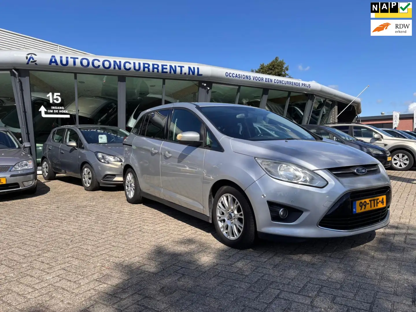 Ford Grand C-Max 1.6 Trend 6p. Navi, PDC, Dakdragers, Inruil mogeli Grijs - 1
