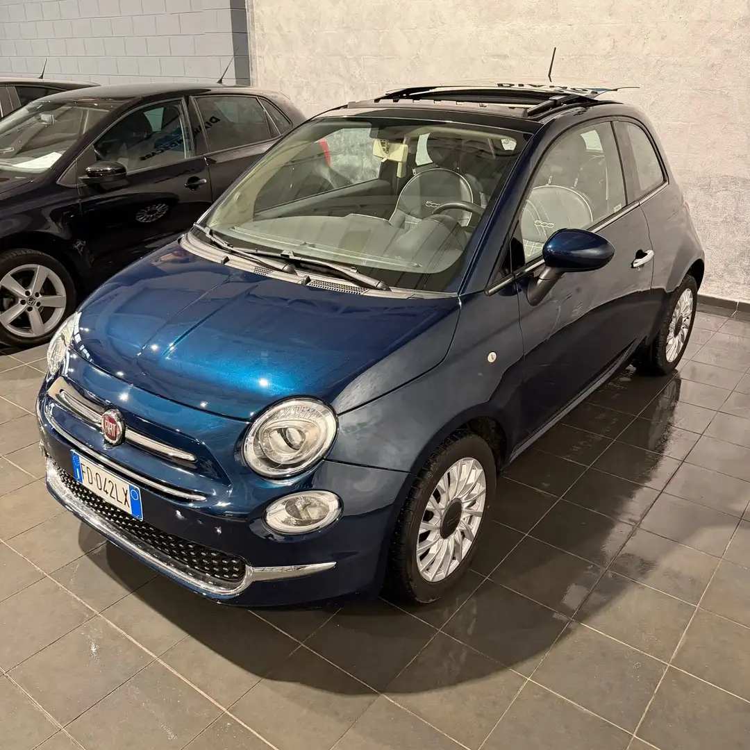 Fiat 500 500 1.2 Lounge NEOPATENTATI TETTO Bleu - 2