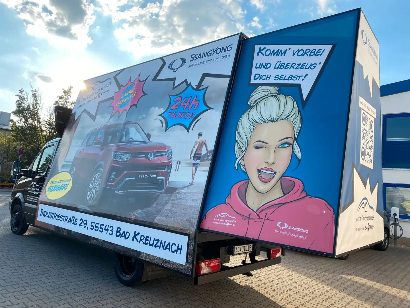Mercedes-Benz Sprinter Werbebanner mit Ihrer Werbung Noir - 1
