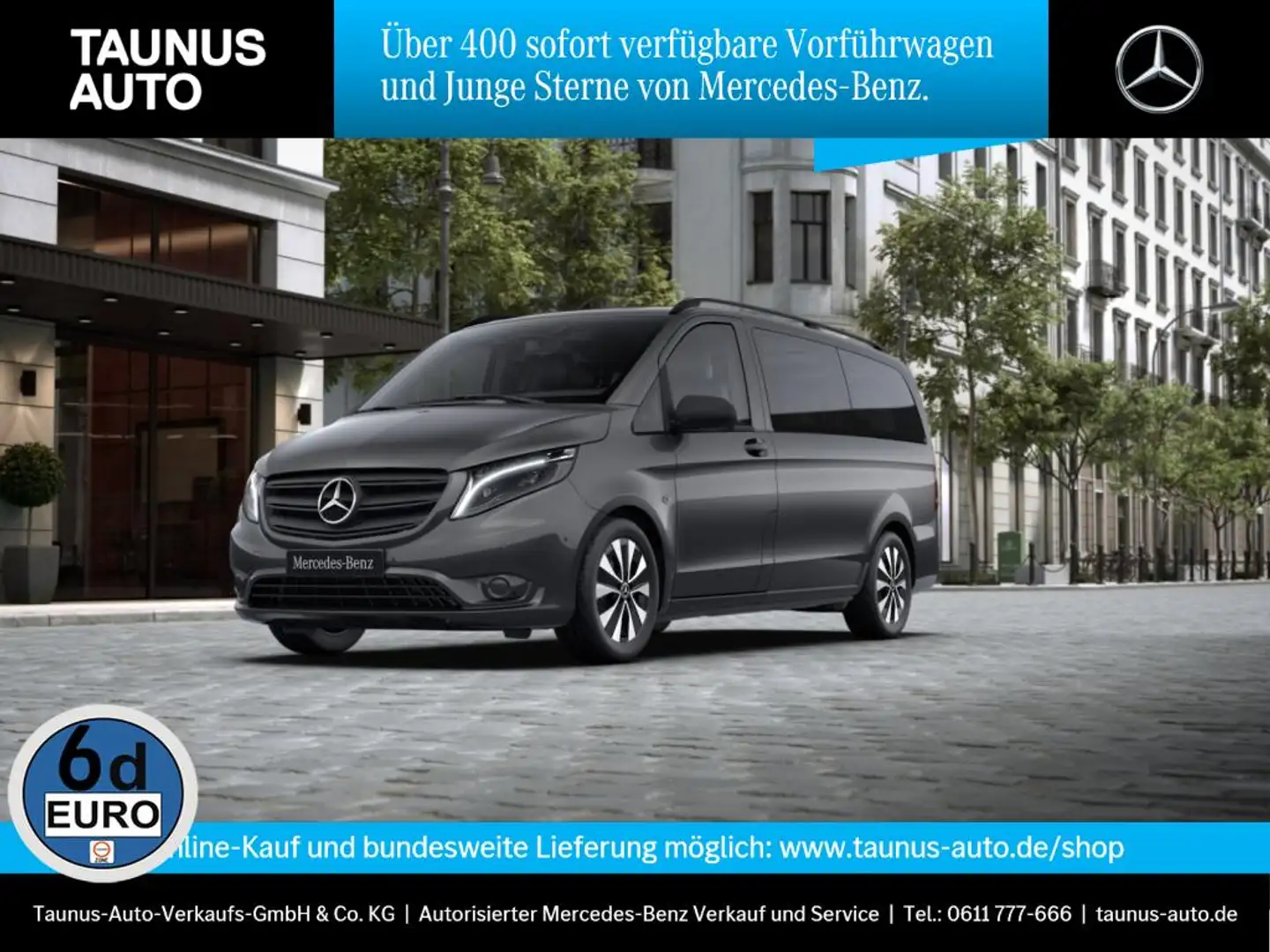 Mercedes-Benz Vito Tourer124 4x4 Navi Automatik PDC AHK 2,5t Gris - 1
