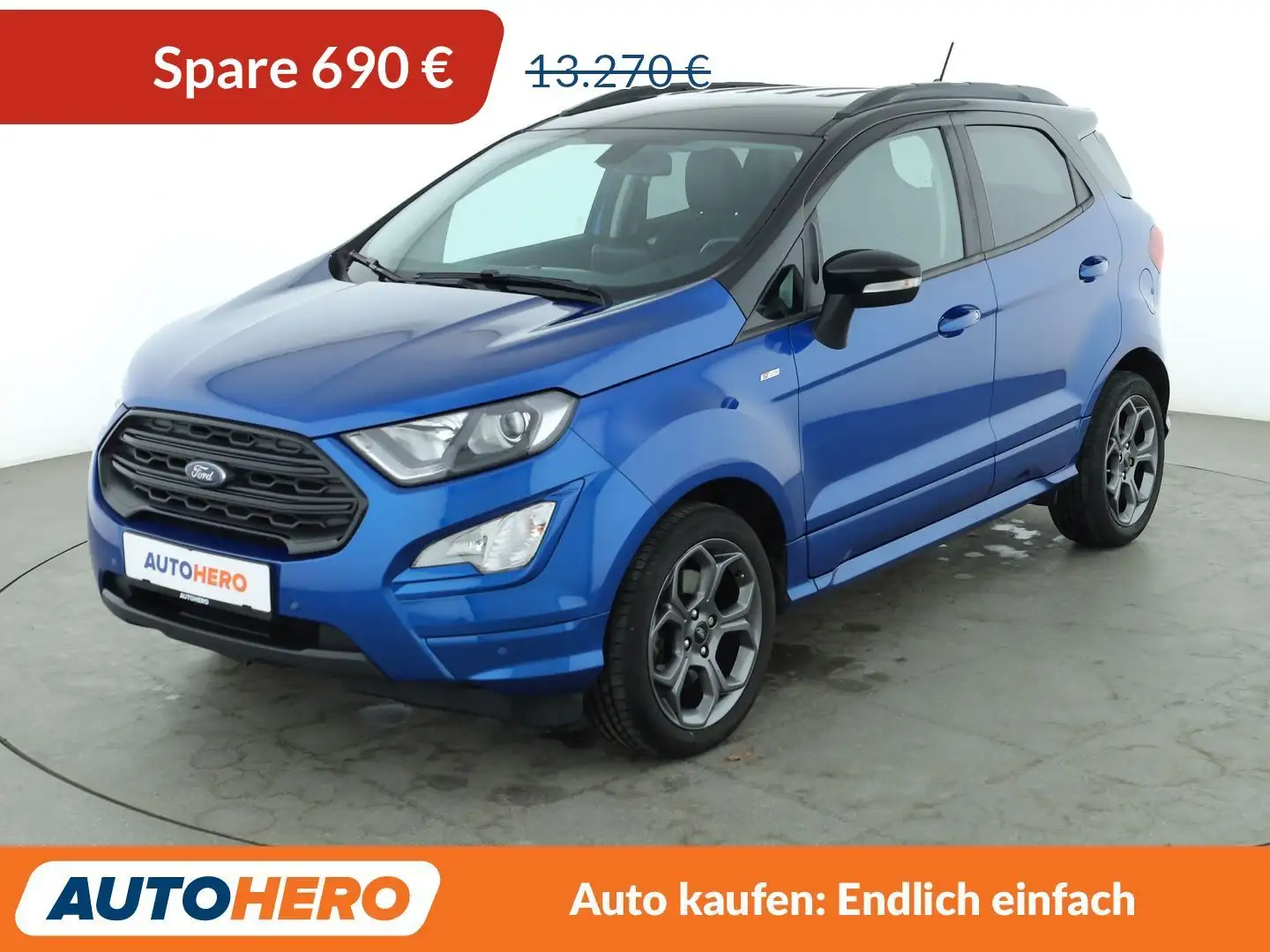 Ford EcoSport 1.0 EcoBoost ST-Line *NAVI*PDC*SHZ*TEMPO*ALU* Albastru - 1