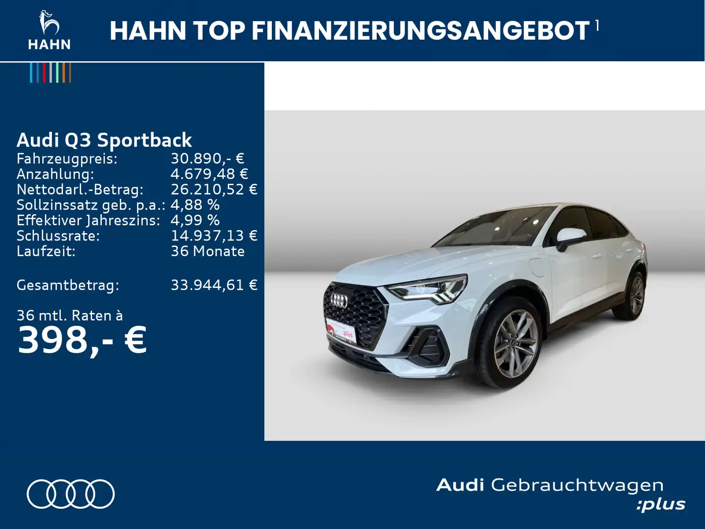 Audi Q3 45TFSIe S-tronic Navi LED AHK CAM Weiß - 2