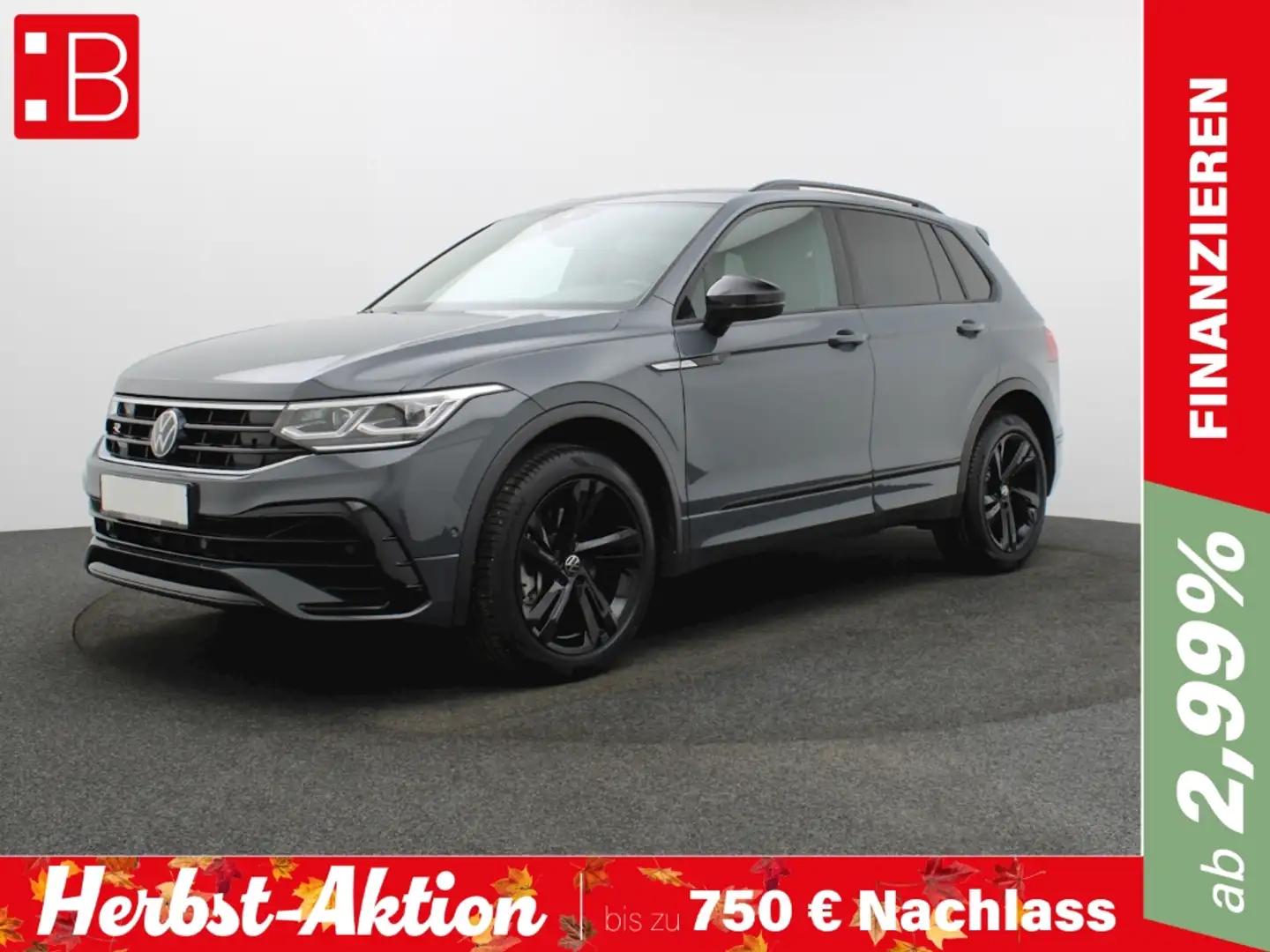 Volkswagen Tiguan 2.0 TDI DSG 4Mo. R-Line BLACK-STYLE PANO AHK NAVI Grau - 1
