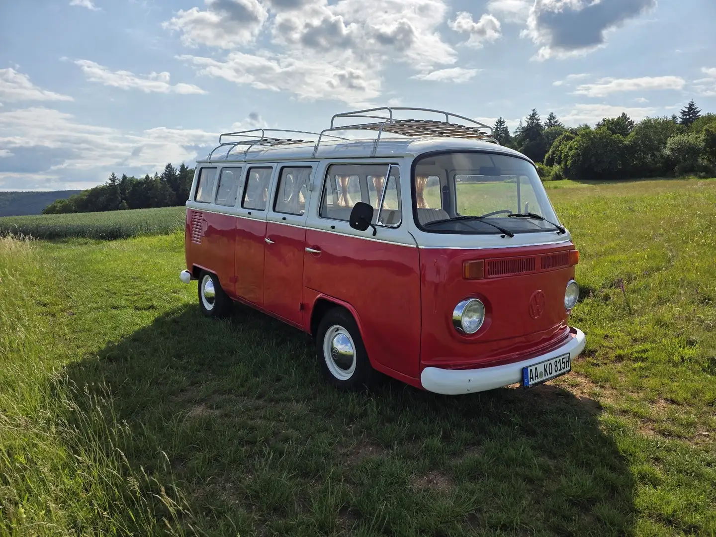 Volkswagen T2 9 Sitzer Fensterbus Rot - 1