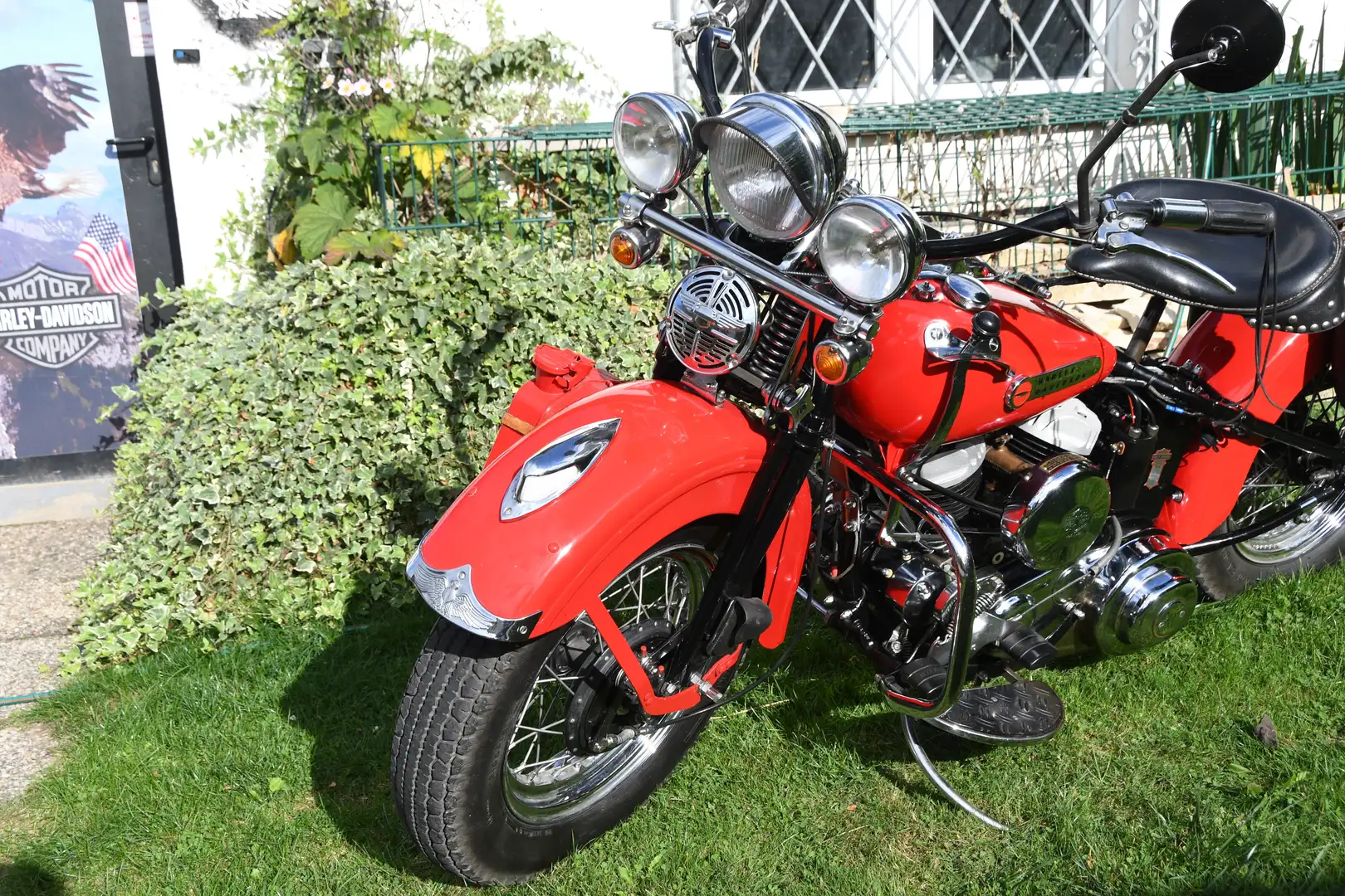 Harley-Davidson WL 750 Flathead Motorrad läuft 1a überholt -1942 Rot - 2