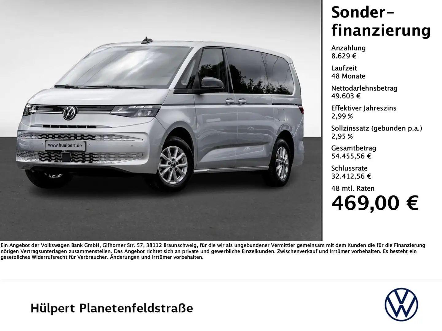 Volkswagen T7 Multivan 2.0 LIFE lang AHK CAM E-KLAPPE NAVI Silber - 1