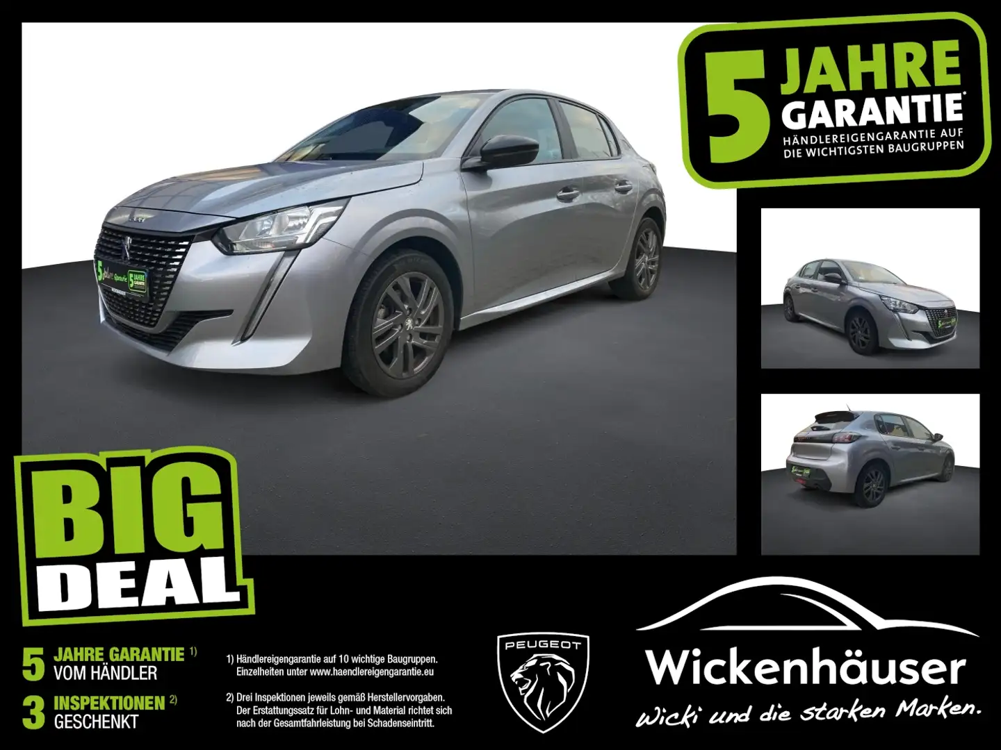 Peugeot 208 PureTech 100 Active Pack PDC*Klima*Tempomat Grijs - 1