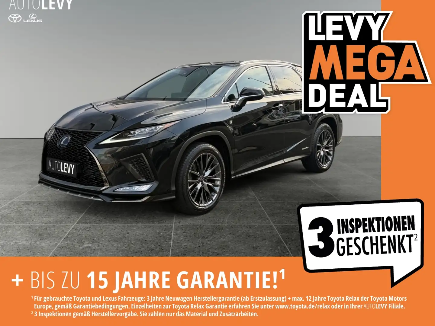 Lexus RX 450h E-Four F Sport *PANO*360*MARKLEVINSON* Чёрный - 1