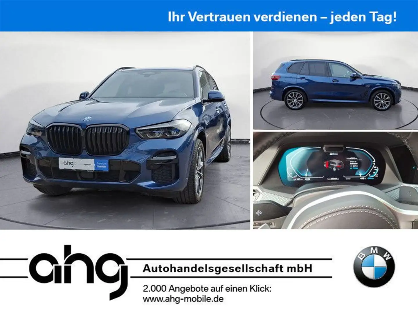 BMW X5 xDrive45e M Sportpaket Innovationsp. Head-Up Blu/Azzurro - 1