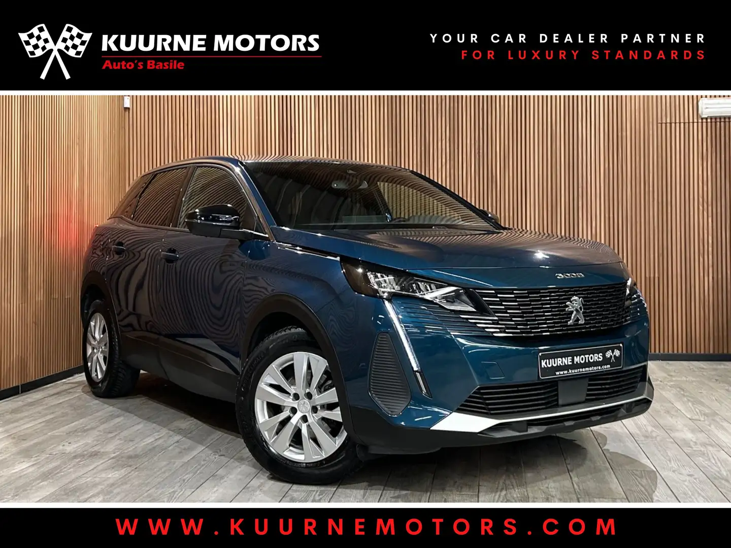 Peugeot 3008 1.5 HDi Aut. Alu17"/Led/Cam360/Pdc *1j garantie* Bleu - 1
