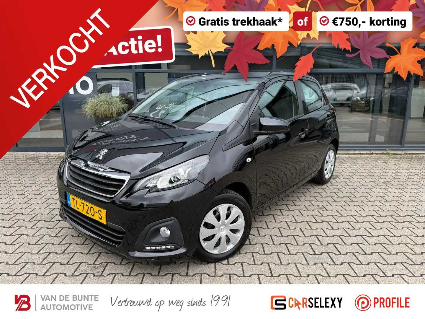 Peugeot 108 1.0 e-VTi Active *Airco & Bluetooth* Zwart - 1