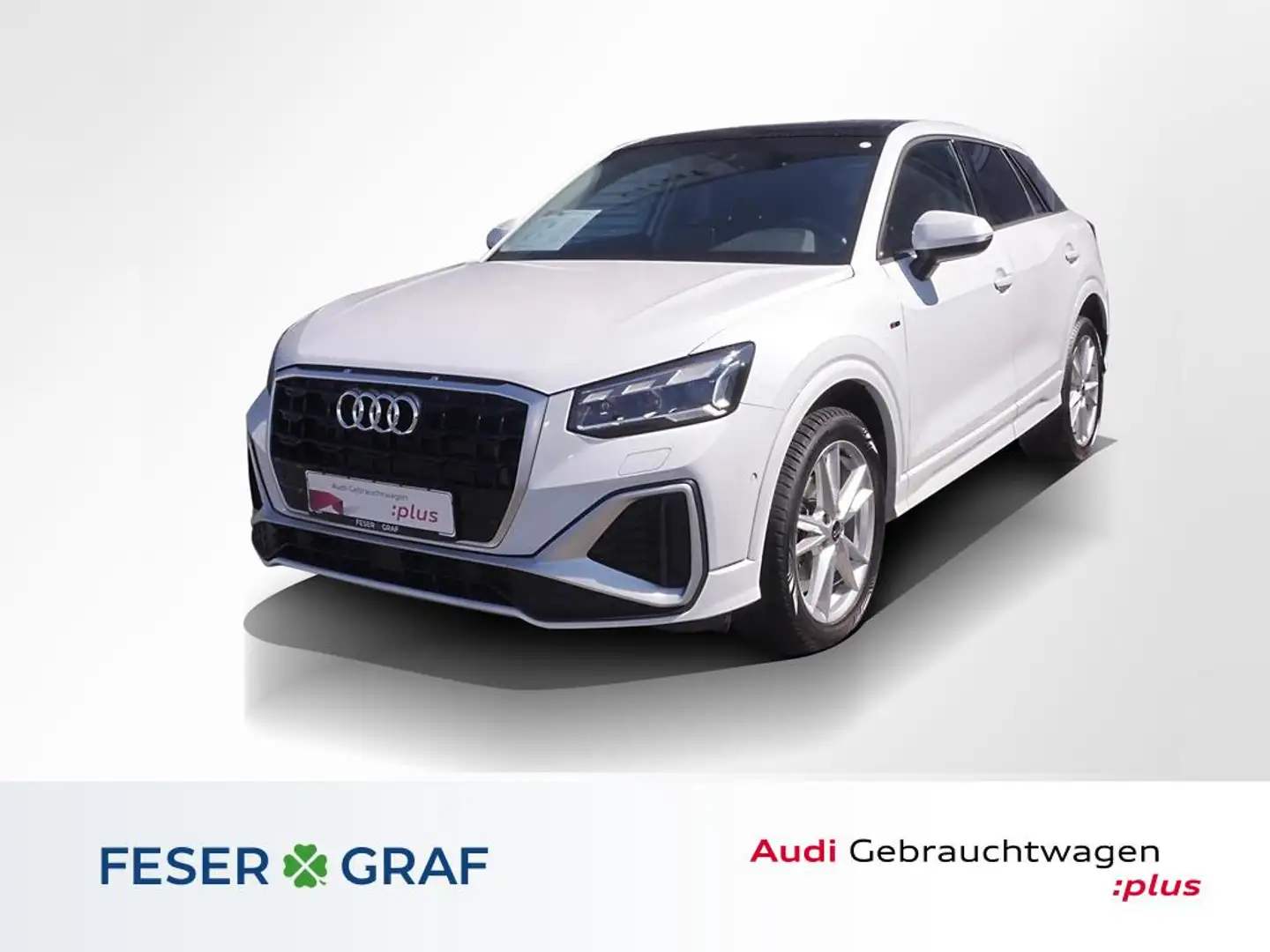 Audi Q2 S line 35 TFSI S tronic Matrix Pano Navi 18" Weiß - 1