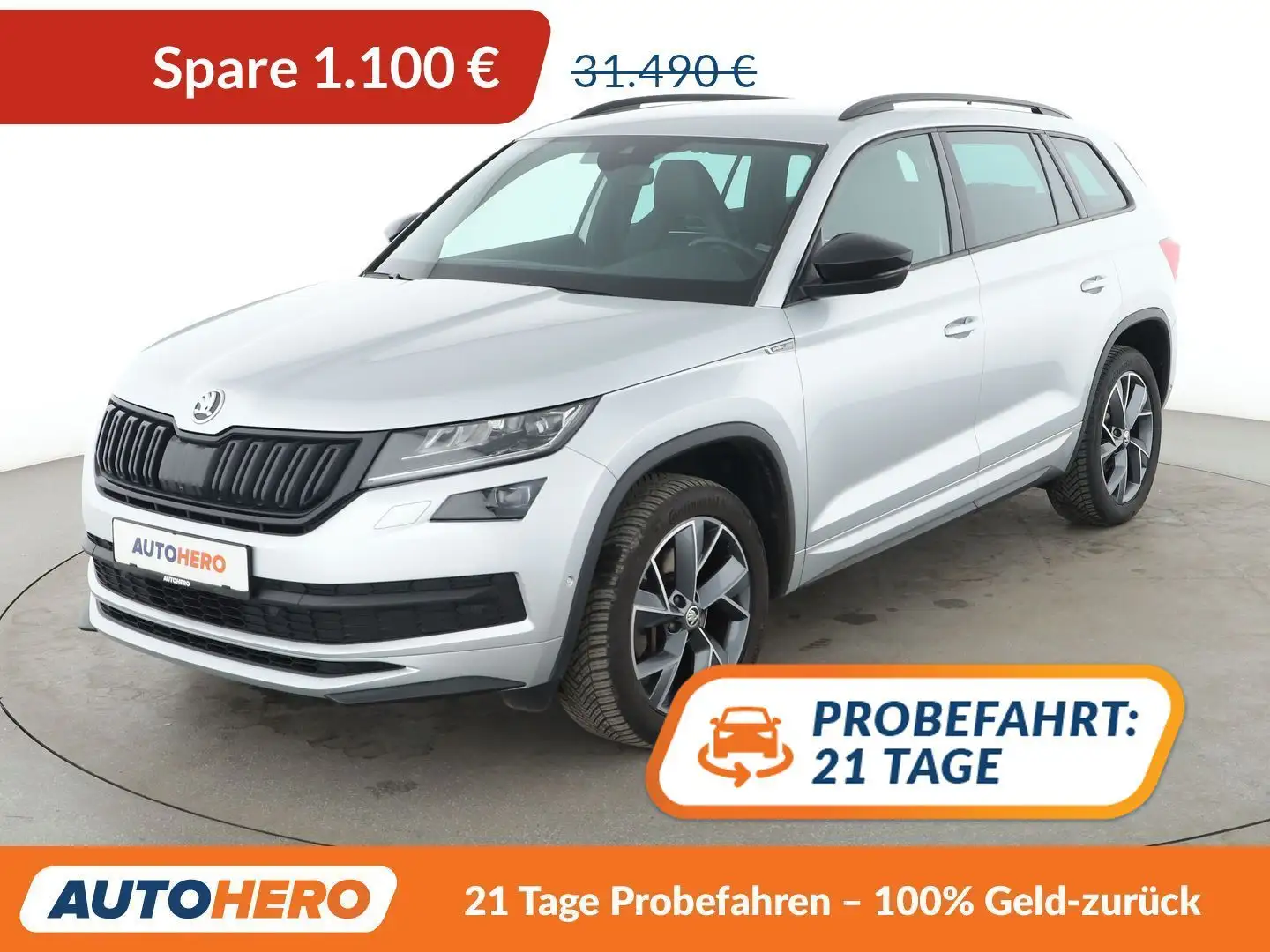 Skoda Kodiaq 2.0 TSI Sportline 4x4 Aut.*NAV*LED*ACC*CAM*PDC*SHZ Argent - 1