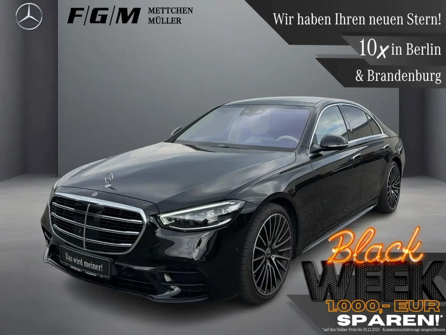 Mercedes-Benz S 500 4M AMG Burm|HUD|KeyGo|MBeam|S-Dach|Standhz Noir - 1