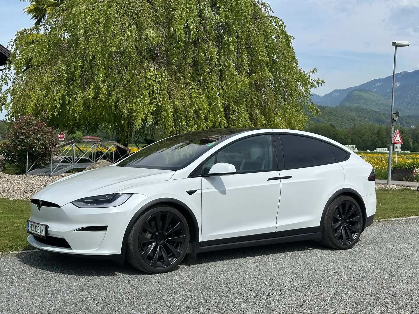 Tesla Model X Model X Long Range 100kWh 7 Sitzer AHK TOP Zustand Weiß - 1