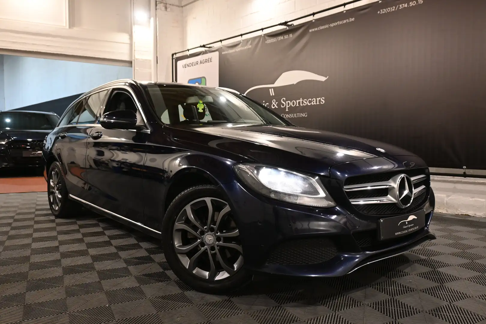 Mercedes-Benz C 180 C 180d BREAK AUTO / BURMESTER / GPS NAVI / CUIR !! Blue - 2