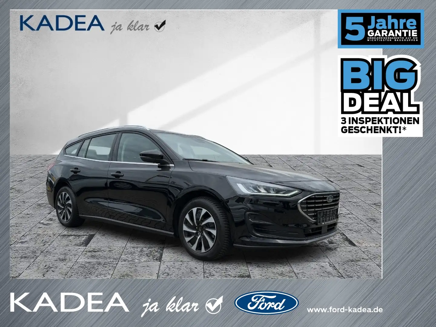 Ford Focus Turnier Titanium Navi|Tempomat|PDC|Carplay Zwart - 1