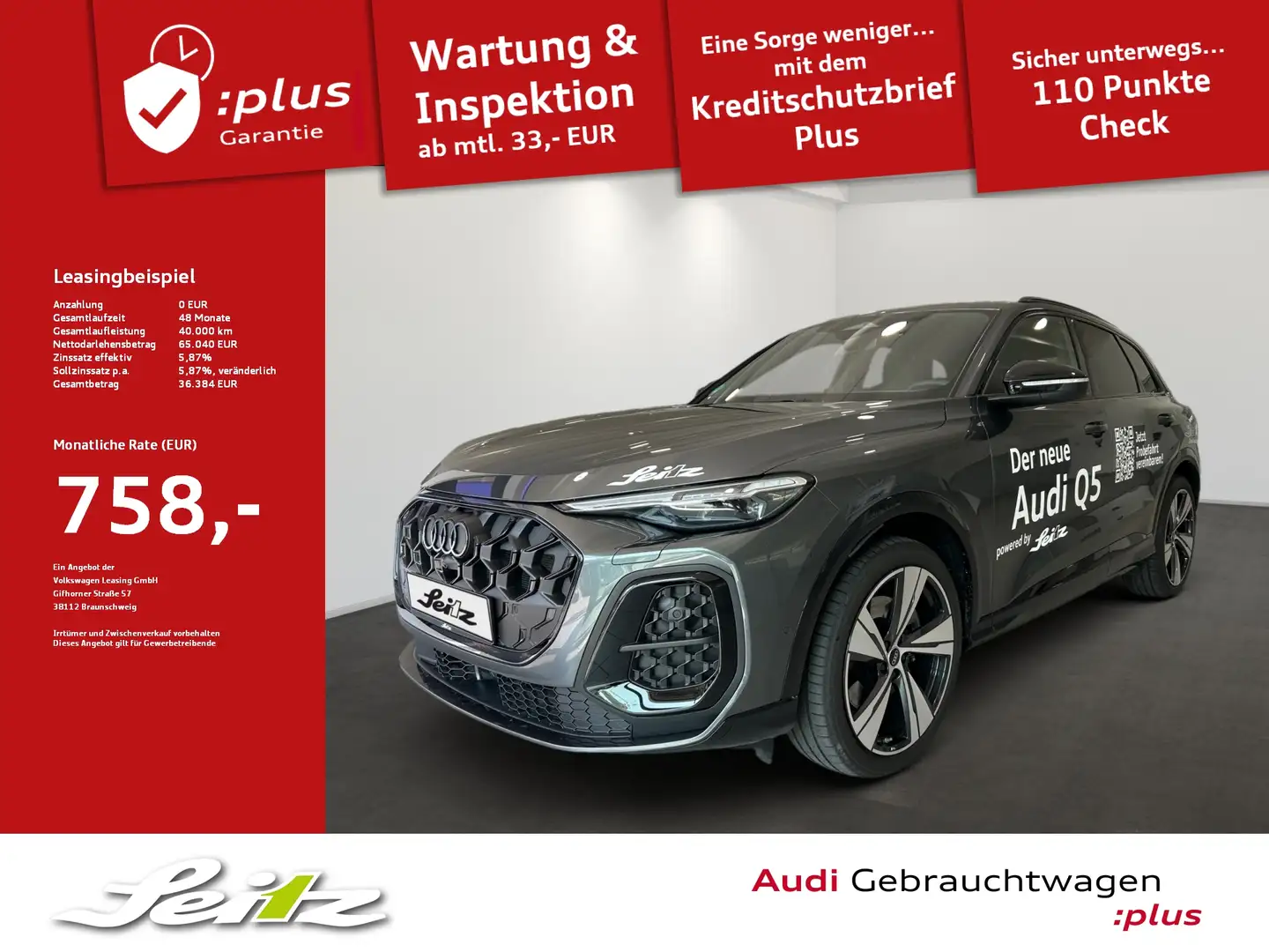 Audi Q5 2.0 TDI quattro edition one *B&O*HEAD-UP*MATRIX* Grau - 1