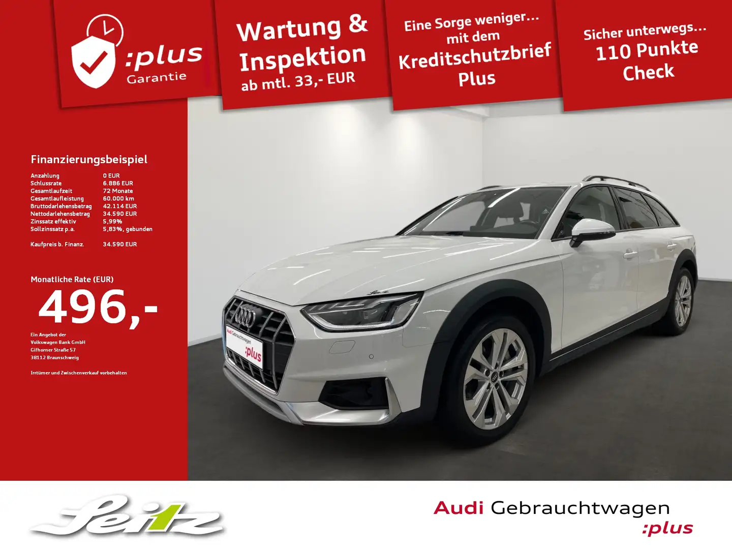 Audi A4 allroad 50 TDI quattro *AHK*MATRIX*PDC*NAVI* Blanco - 1