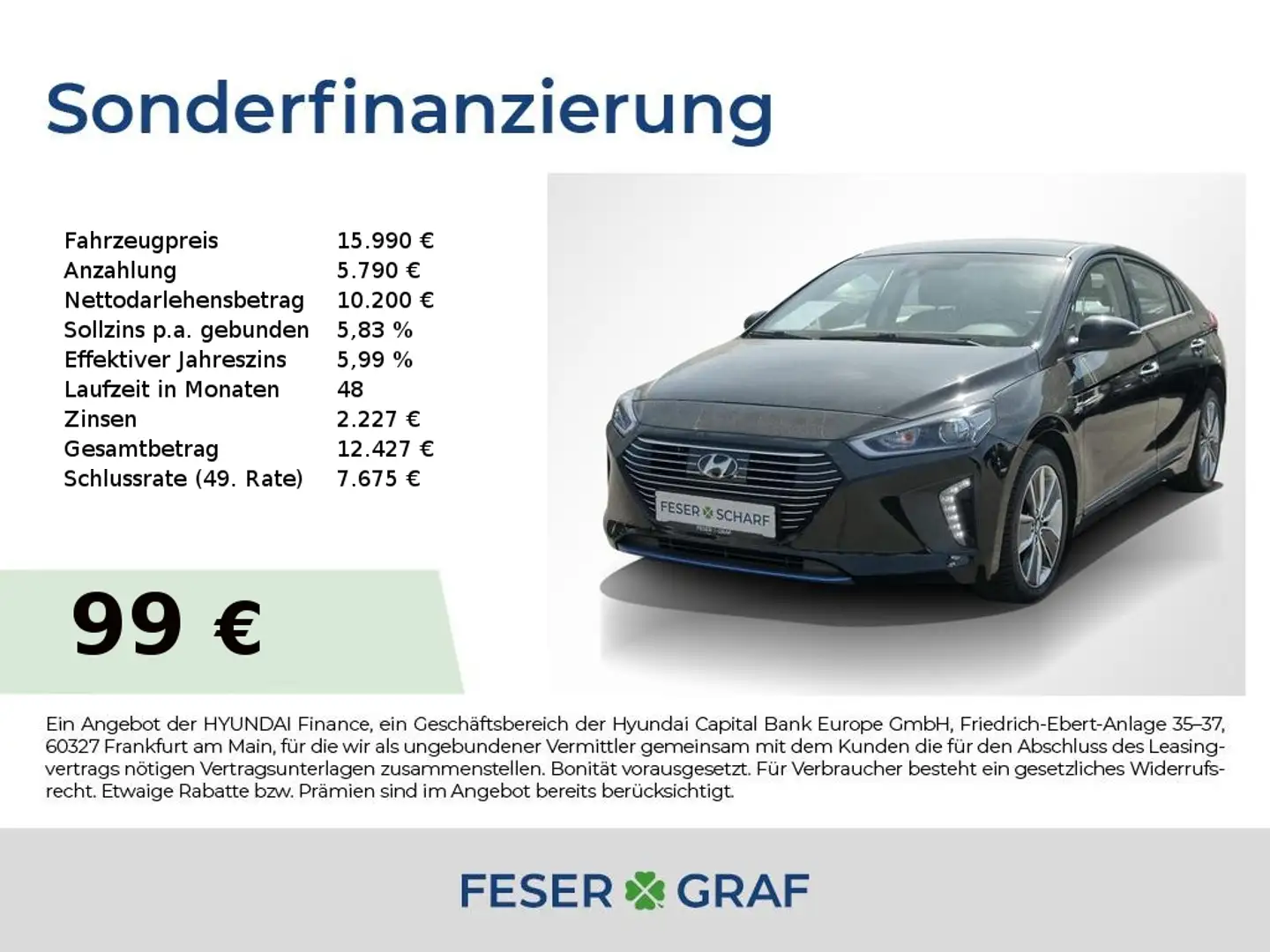 Hyundai IONIQ STYLE NAVI SHZ LHZ KAMERA KLIMA KEYLESS Schwarz - 1
