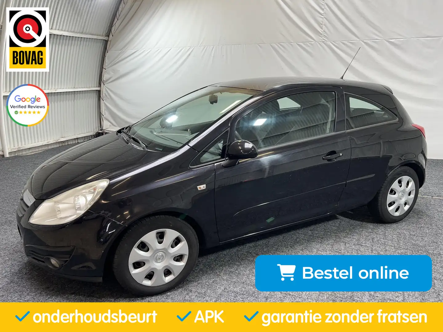 Opel Corsa 1.2-16V Enjoy Zwart - 1