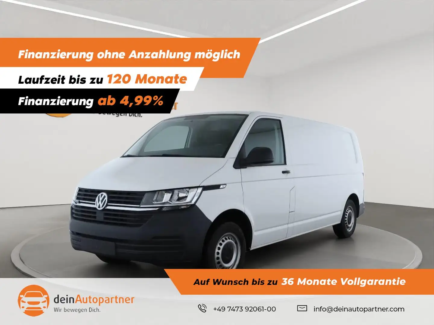 Volkswagen T6.1 Transporter T6.1 ABT e-Kasten LR KLIMA/DAB Weiß - 1