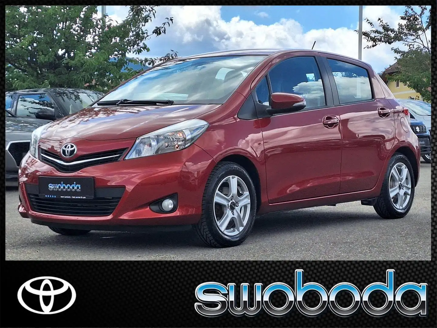 Toyota Yaris 1,33 dVVT-i Lounge *AHK* *8-Fach* Rot - 1