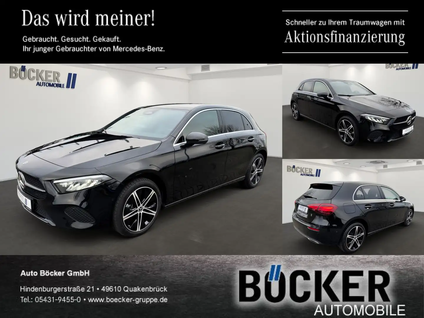Mercedes-Benz A 250 A250e Progressive 11KW MBUX LED High Performance Schwarz - 1