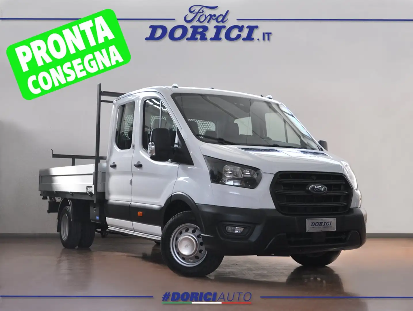 Ford Transit 2.0 EcoBlue 130Cv RWD DC Trend Cassone Fisso + IVA Bianco - 1