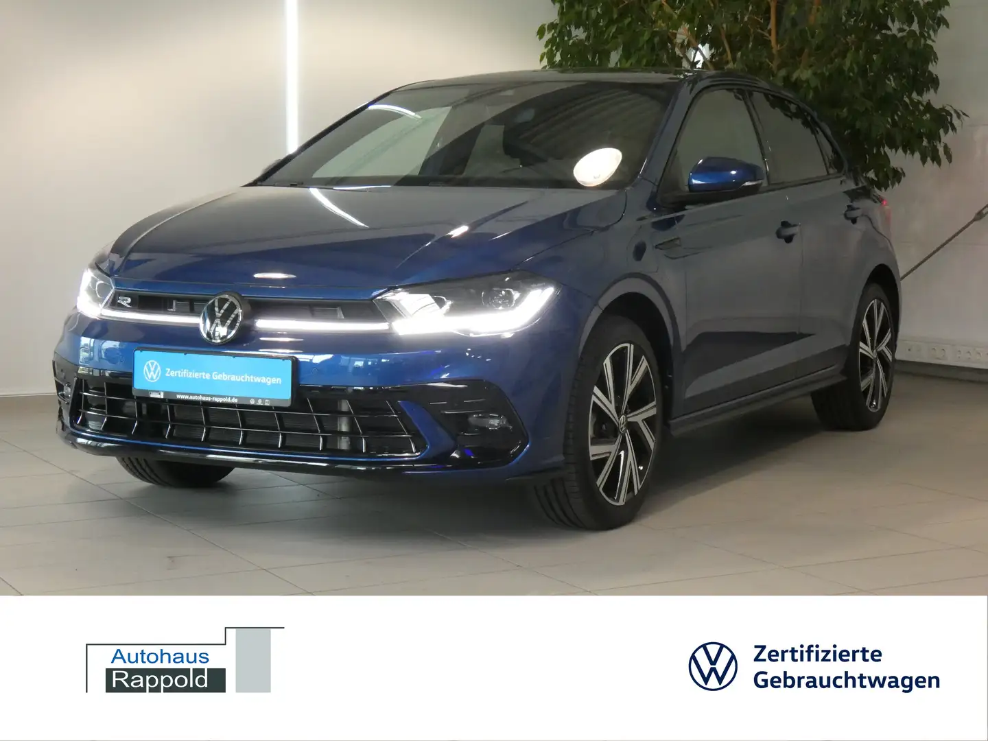 Volkswagen Polo 1.0 TSI R-Line DSG PANO NAVI KAMERA BERGAMO SPORT Blauw - 1