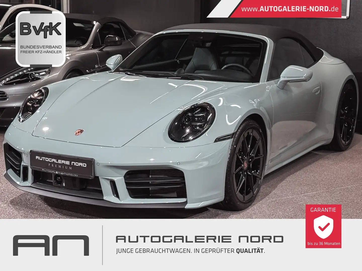 Porsche 992 911 Cabrio InnoDrive+SportDesign+Matrix+360°Kam Grün - 1
