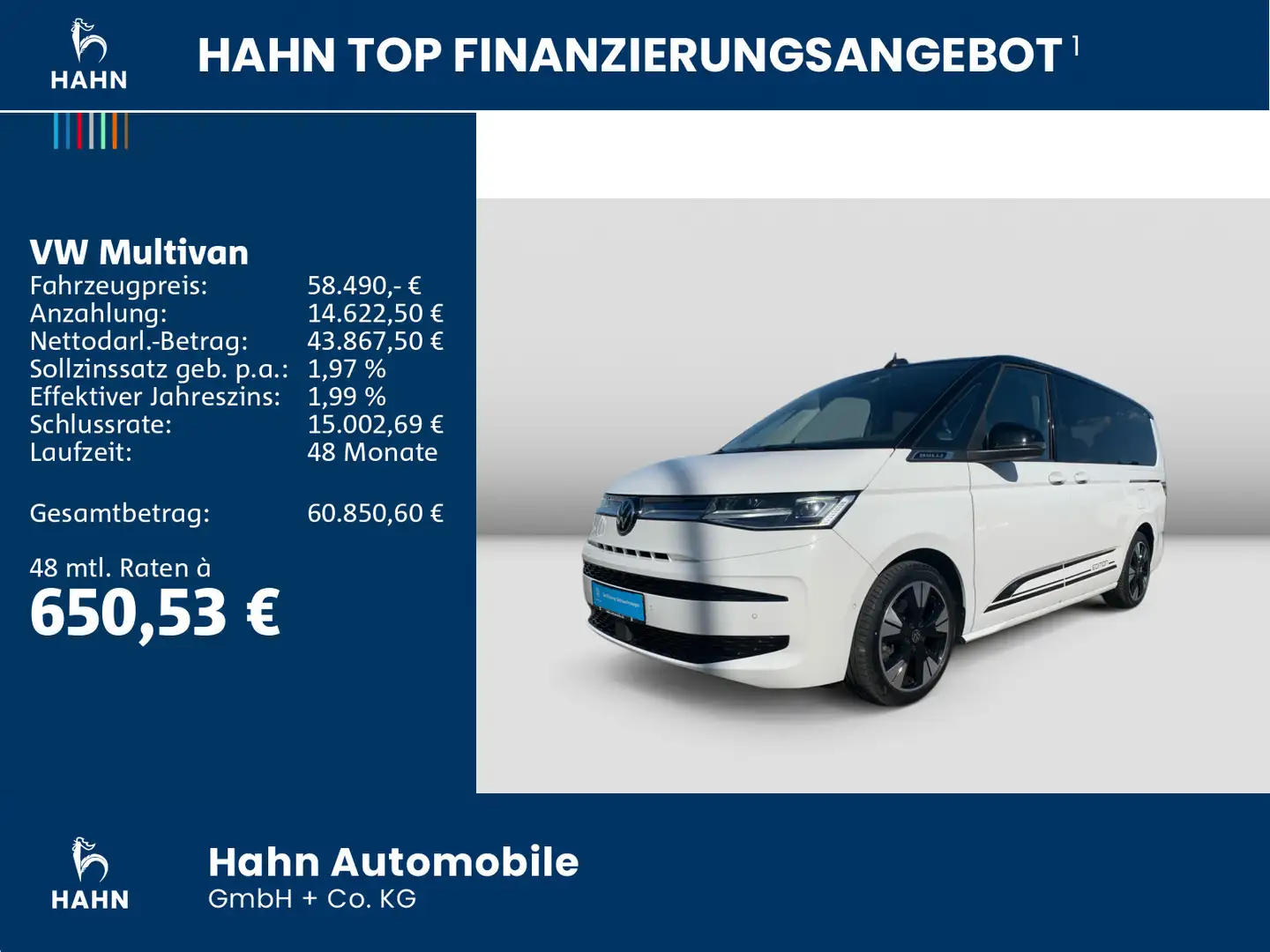 Volkswagen T7 Multivan T7 Multivan EDITION LÜ 2,0TDI 110kW AHK HEAD-UP Weiß - 2
