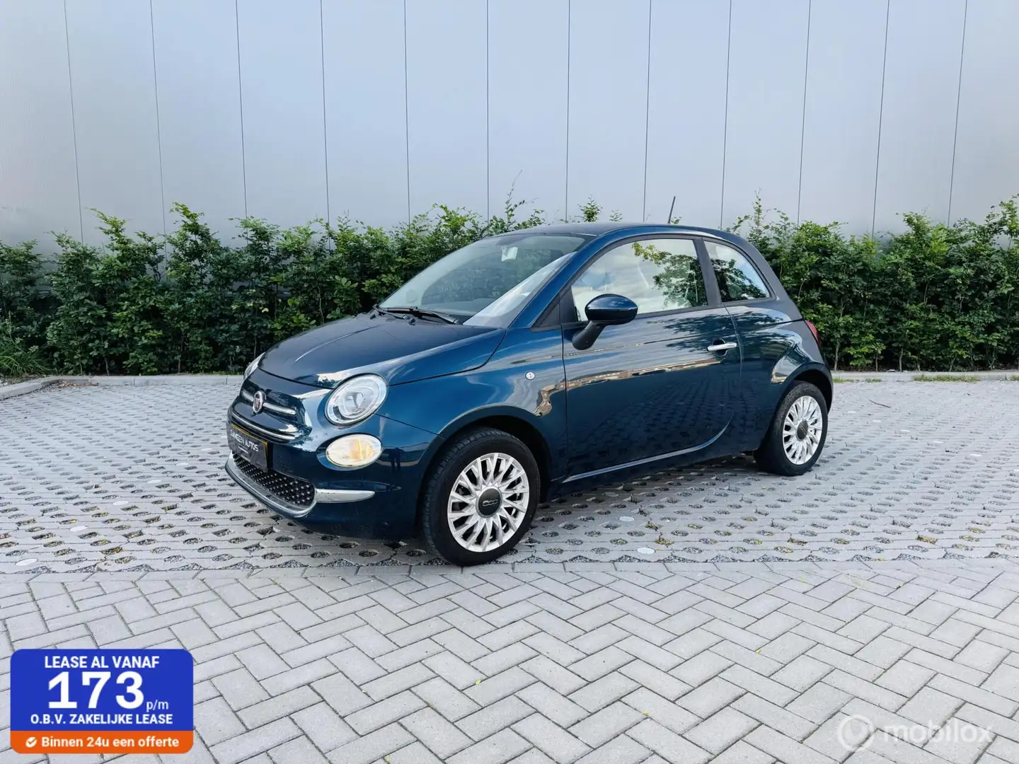 Fiat 500 1.0 Hybrid Lounge Blauw - 1