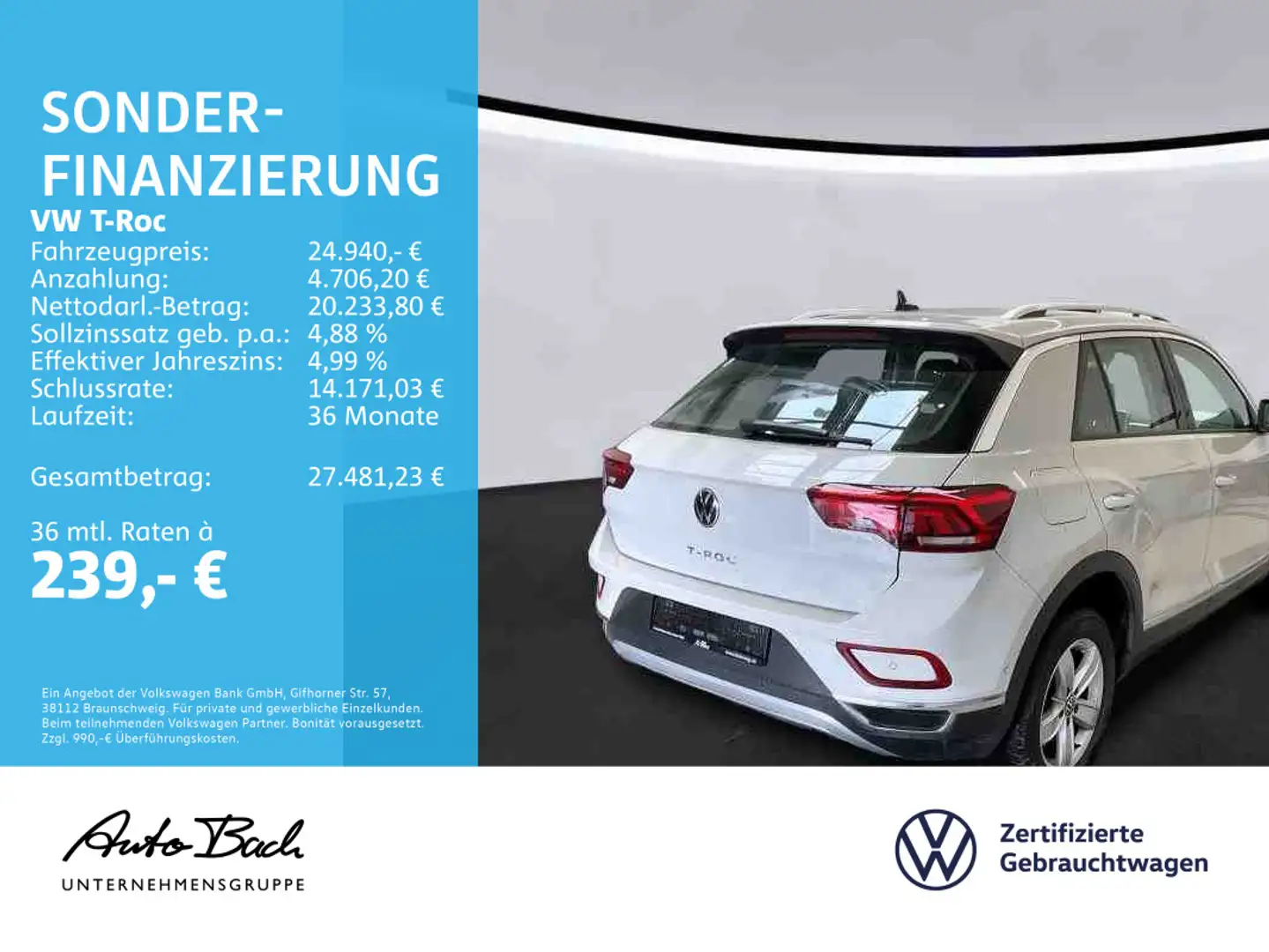 Volkswagen T-Roc T-ROC 1.5 TSI DSG Style, Navi, LED, Digital Cock Beige - 2